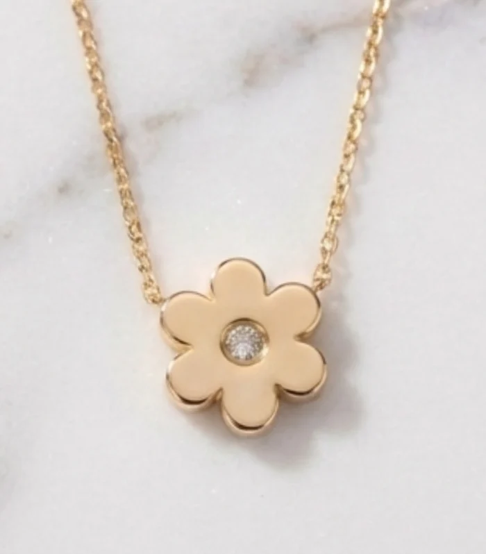Daisy Bloom Necklace (Minimal Flower Pendant)